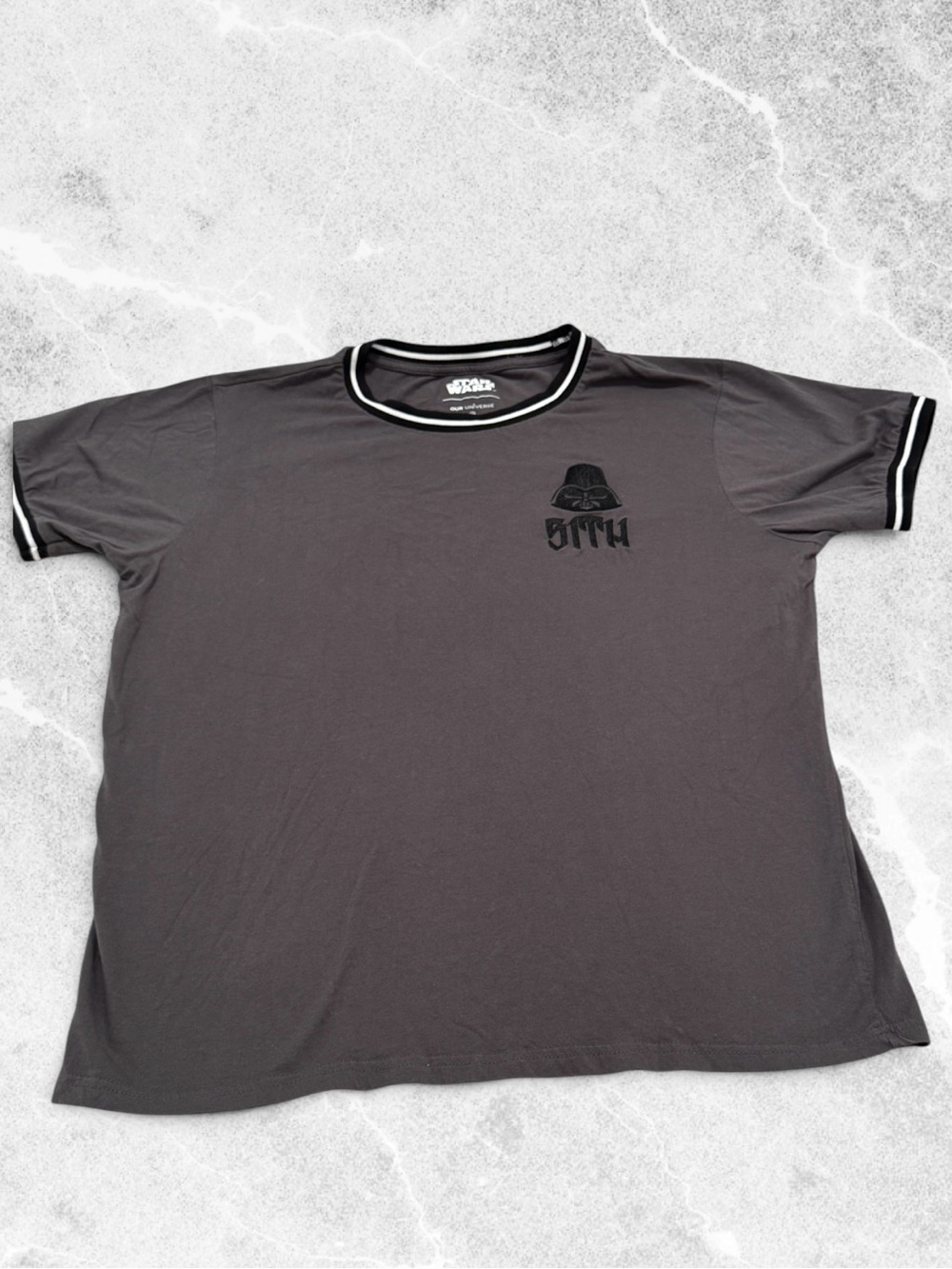 Star Wars Our Universe Sith Darth Vader Gray Ringer Tee Men’s Large
